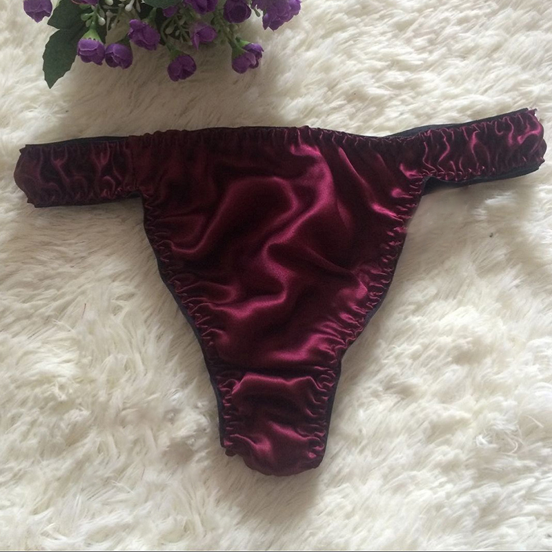 Men-Underpants-Lingerie-Silk-Briefs-Panties-Solid-Underwear-Sexy-Low-Rise-Thongs-Comfortable-4000105025996