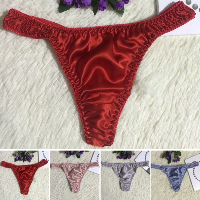 Women-Underwear-solid-color-silk-smooth-Sexy-Soft-Slip-Comfortable-Thong-Panties-String-Breathable-U-4000105159584