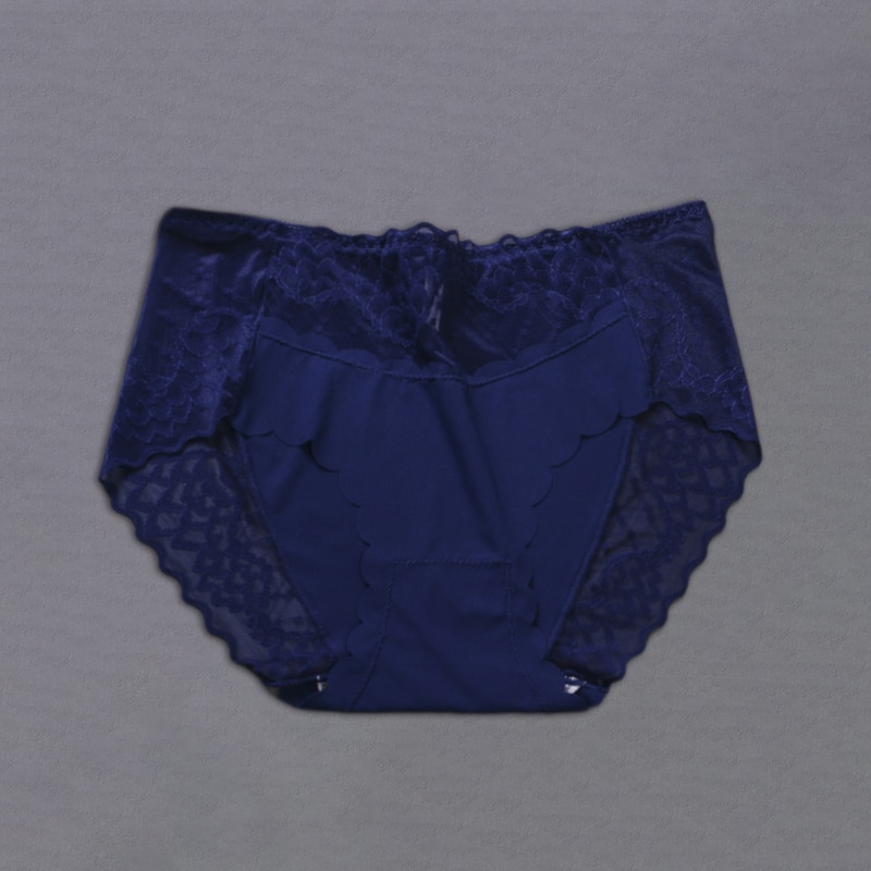 Womens-Lace-Panties-Sexy-Fashion-Mid-Waist-Breathable-ElasticTriangle-hollow-out-Briefs-solid-color--4000103430779